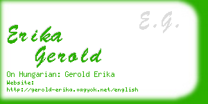 erika gerold business card